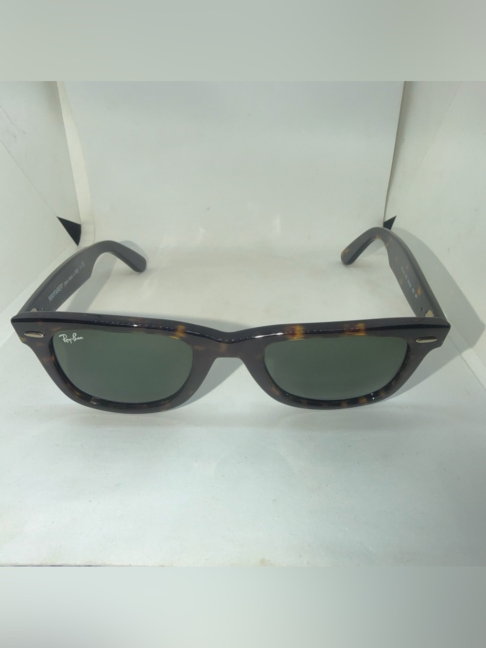 Ray-Ban Tortoiseshell Frame Sunglasses with Green Lenses